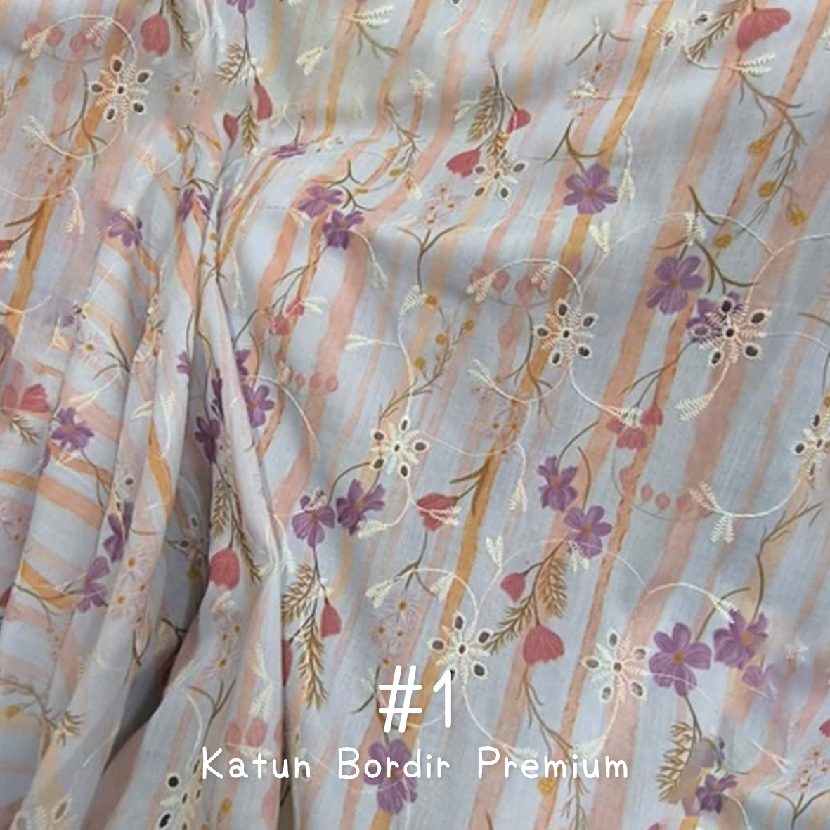印花刺繡棉布 Bordir 1/1 Premium