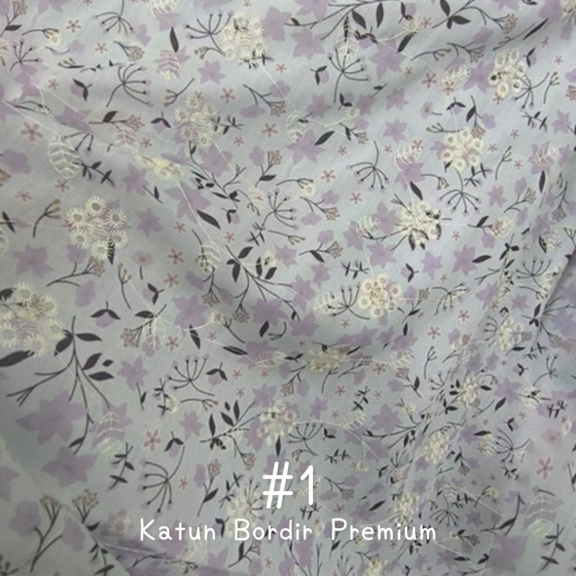印花刺繡棉布 Bordir 1/1 Premium