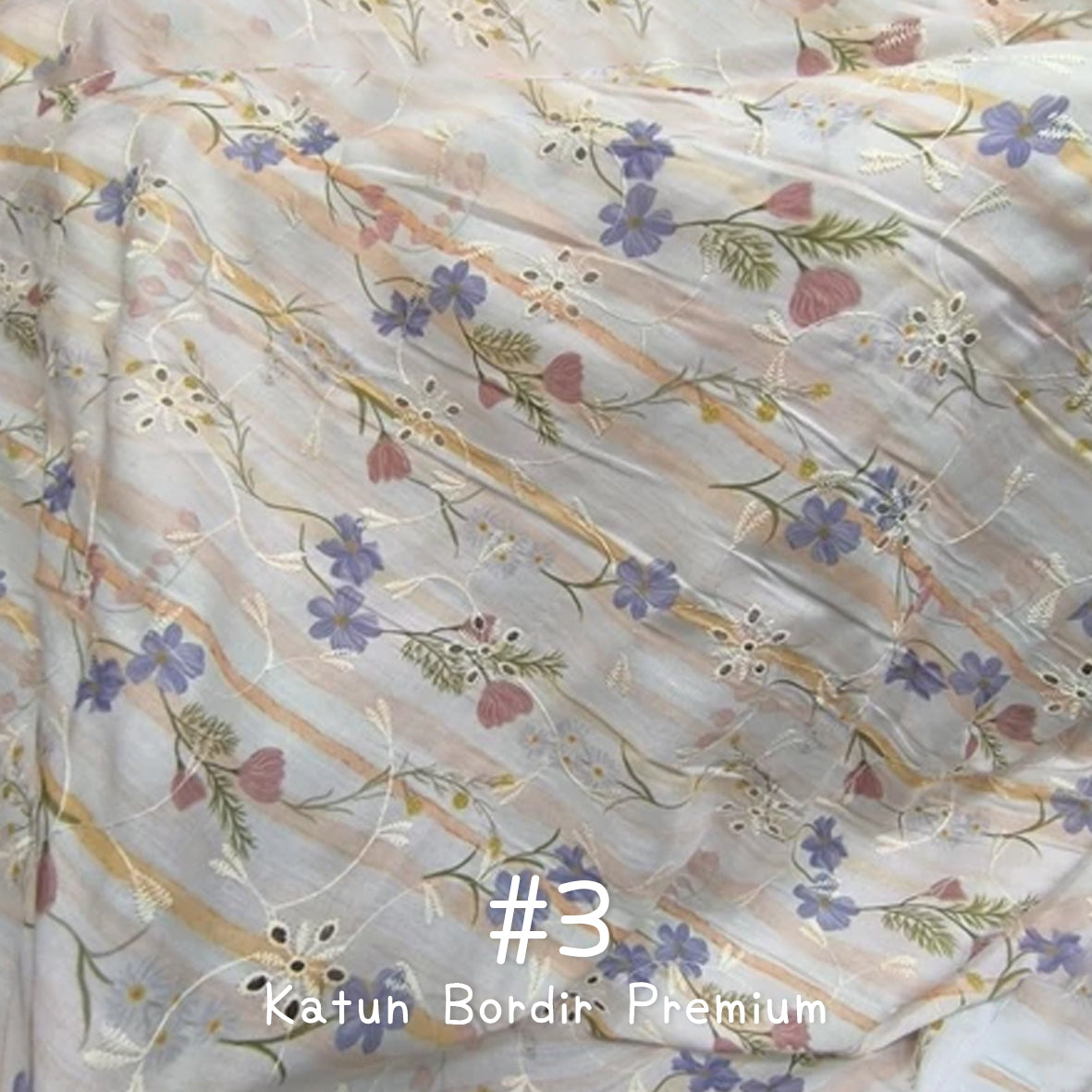 印花刺繡棉布 Bordir 1/1 Premium
