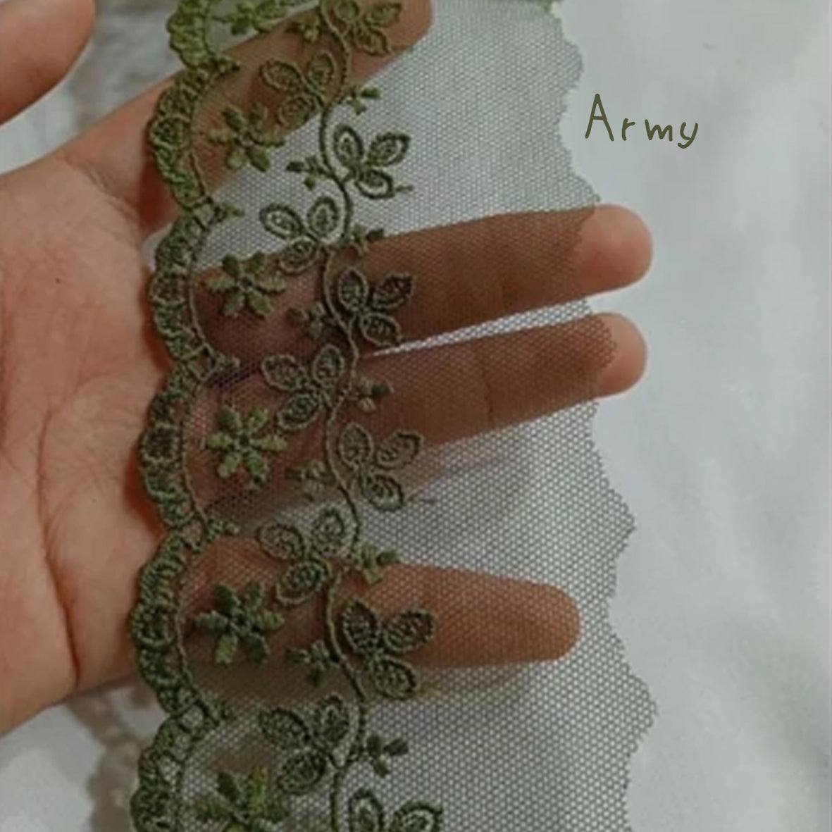 網紗蕾絲 ~ 圖案闊度 4.5cm ~ 蕾絲闊 7cm