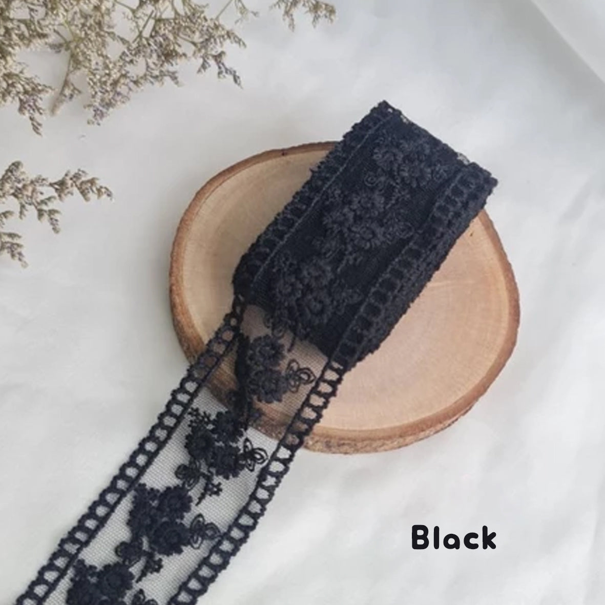 花卉圖案刺繡蕾絲 ~ 闊 4cm