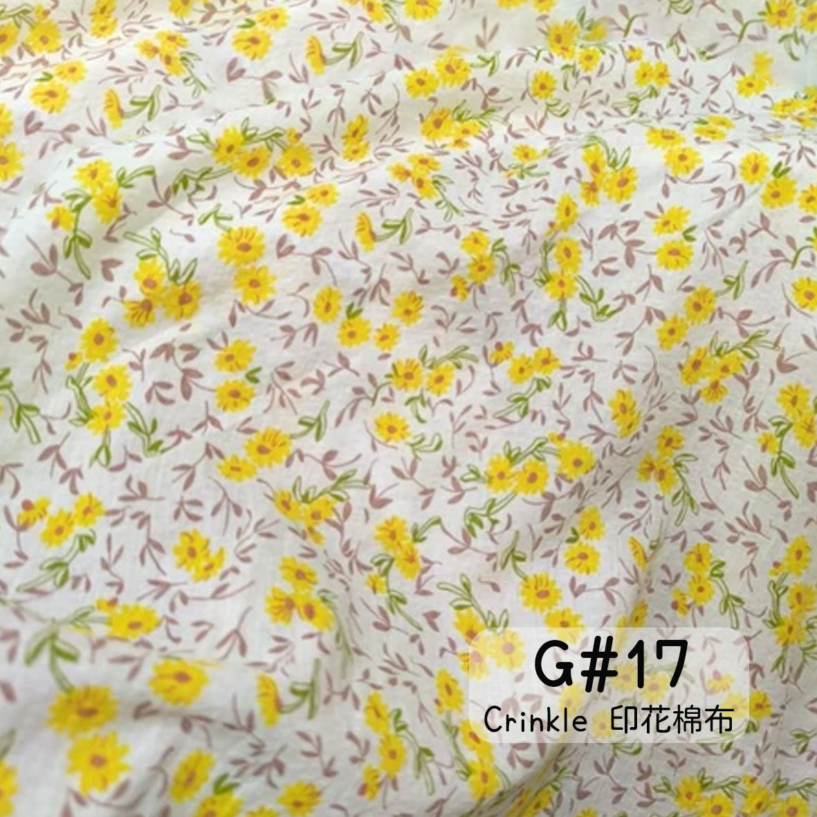 Crinkle 印花棉布