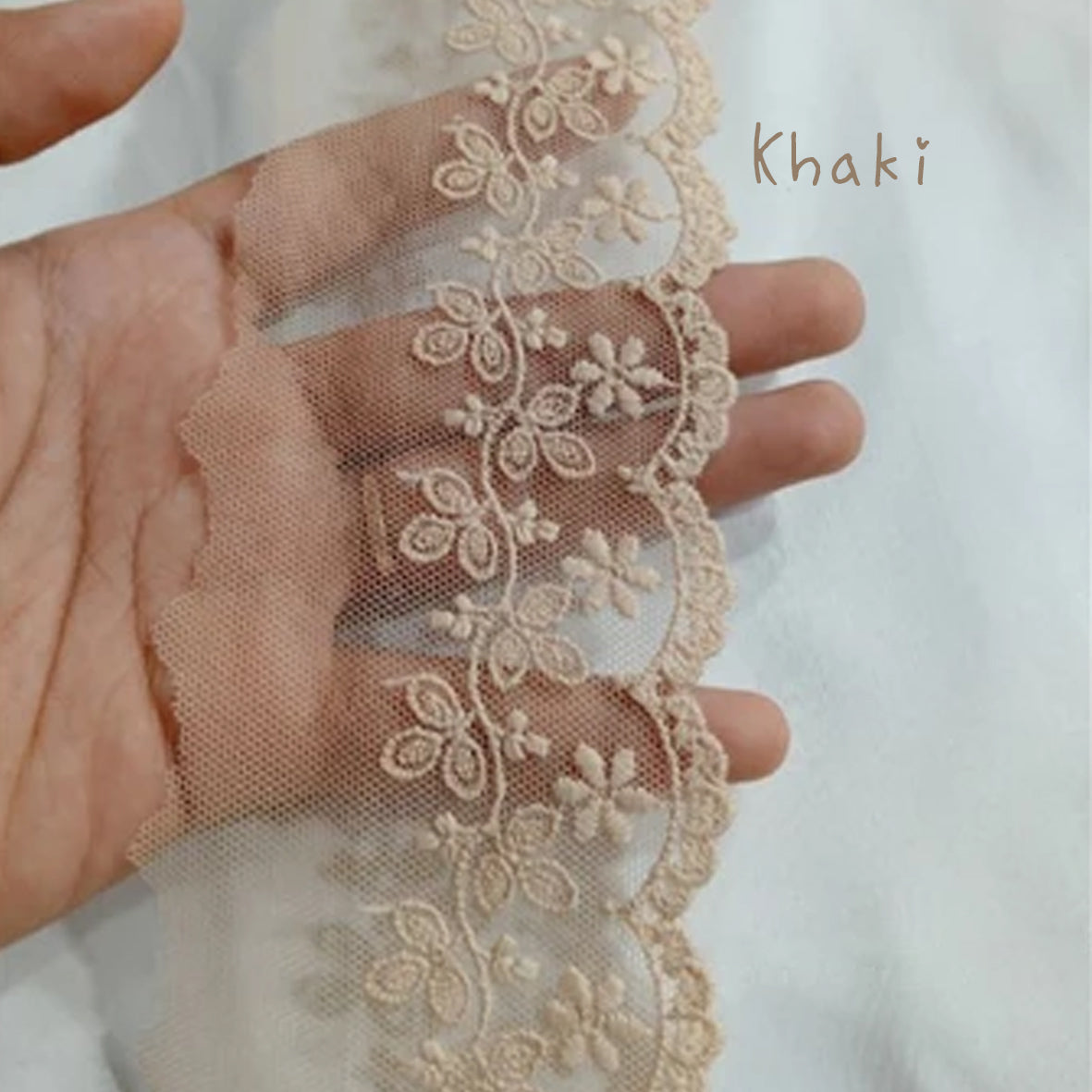 網紗蕾絲 ~ 圖案闊度 4.5cm ~ 蕾絲闊 7cm