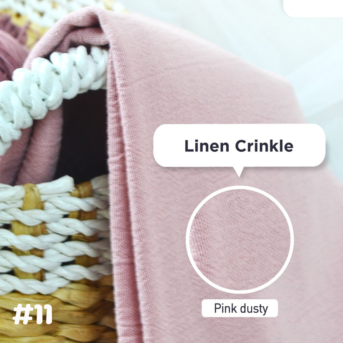 Linen Crinkle棉麻布 適合上衣/連身裙