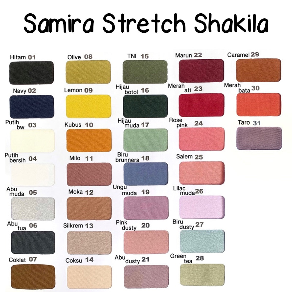 Samira Stretch Shakila 適合上衣/下裙/吊帶裙