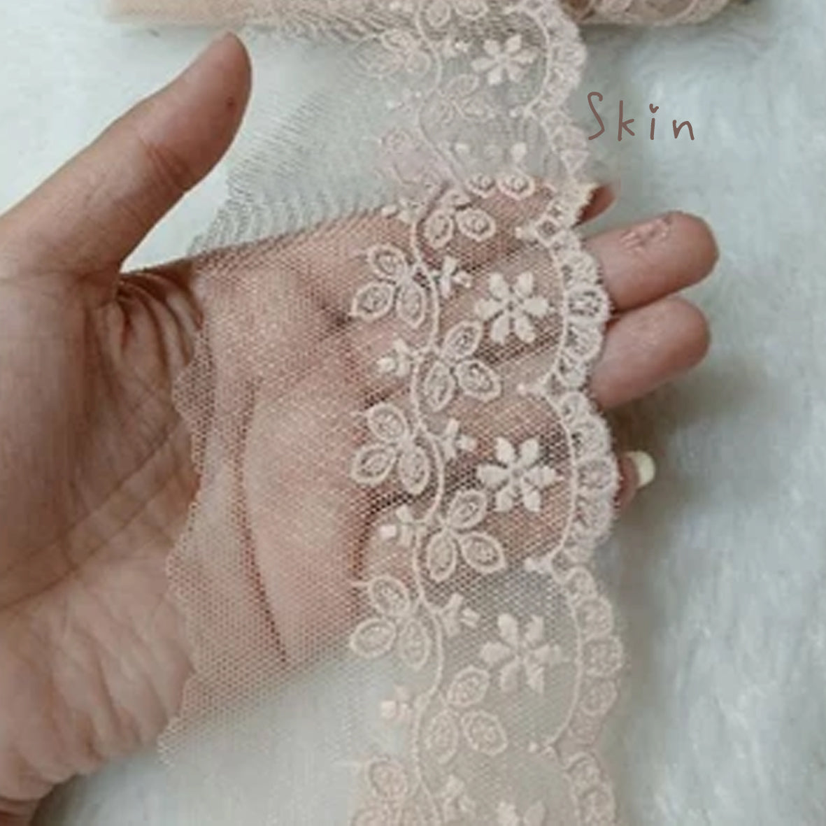 網紗蕾絲 ~ 圖案闊度 4.5cm ~ 蕾絲闊 7cm