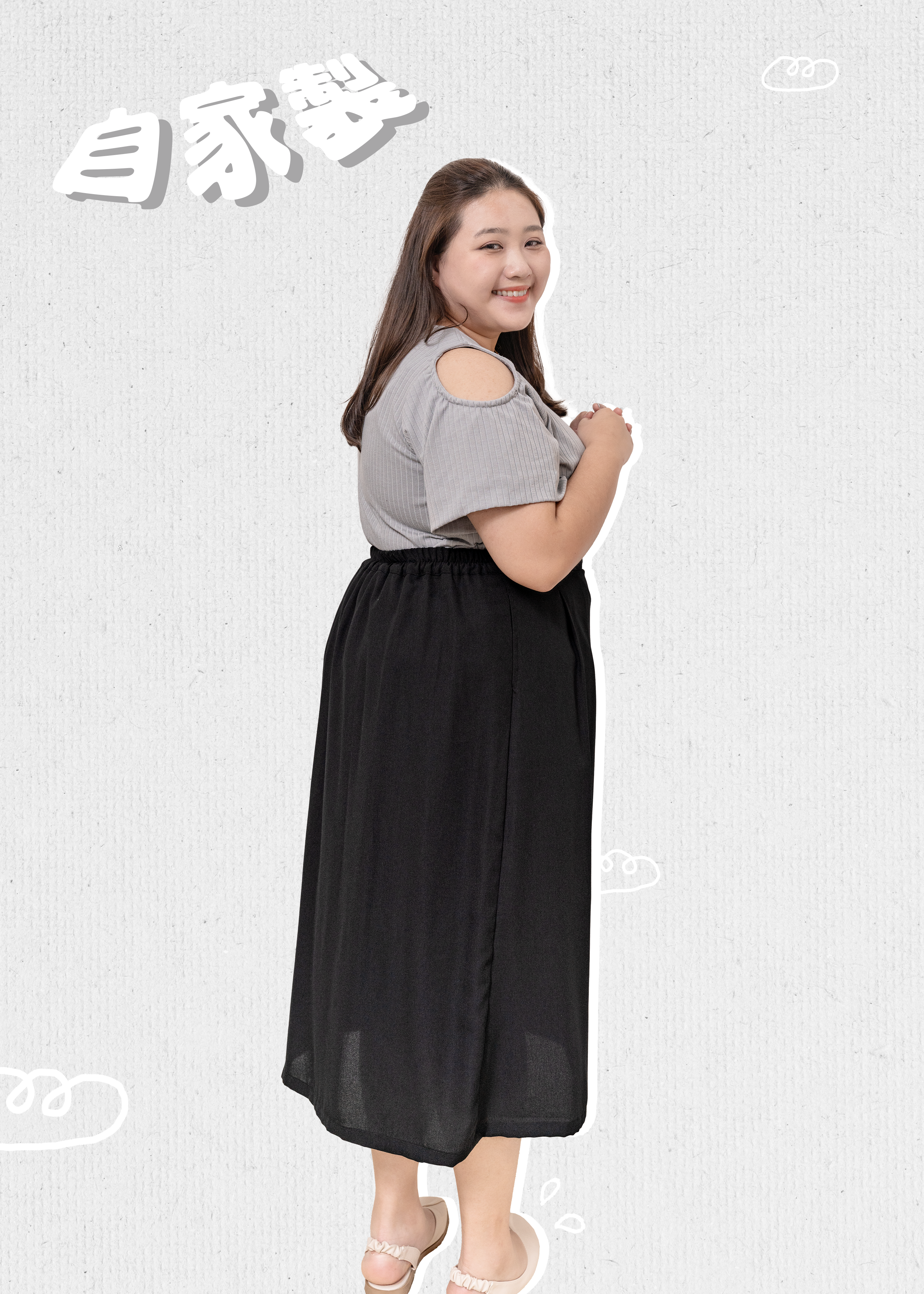 🎉新品-日系露肩單邊綁帶針織上衫 {預訂}