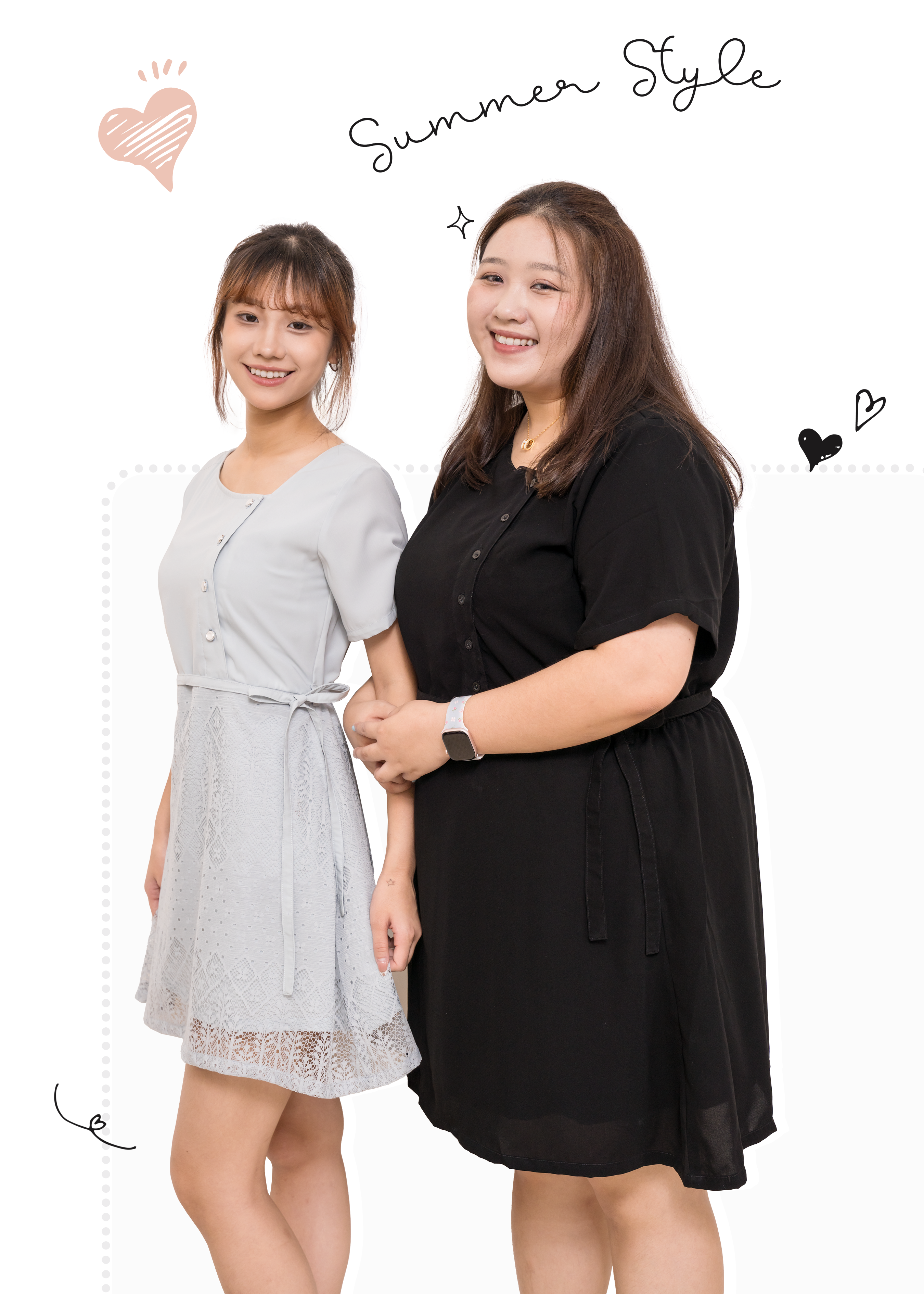 🎉新品-自家製拼 Lace 鈕扣連身裙 {預訂}