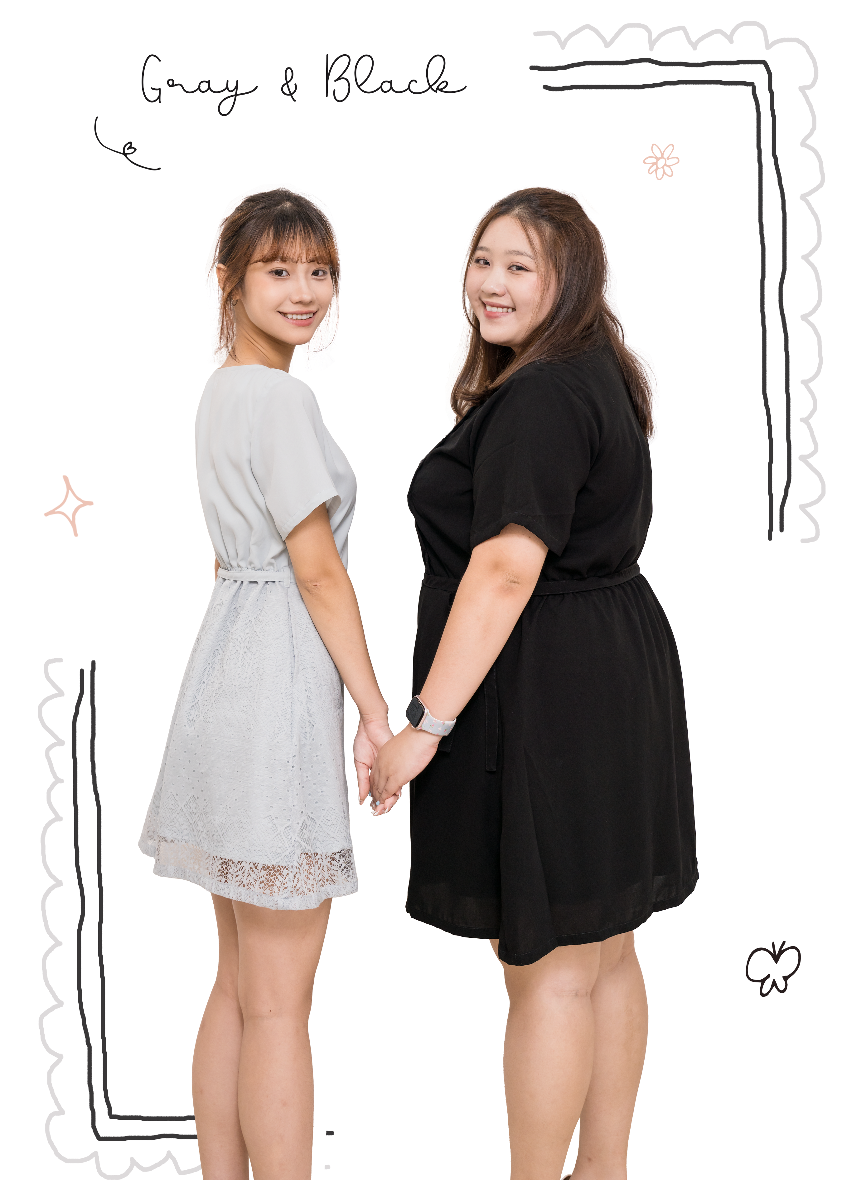🎉新品-自家製拼 Lace 鈕扣連身裙 {預訂}