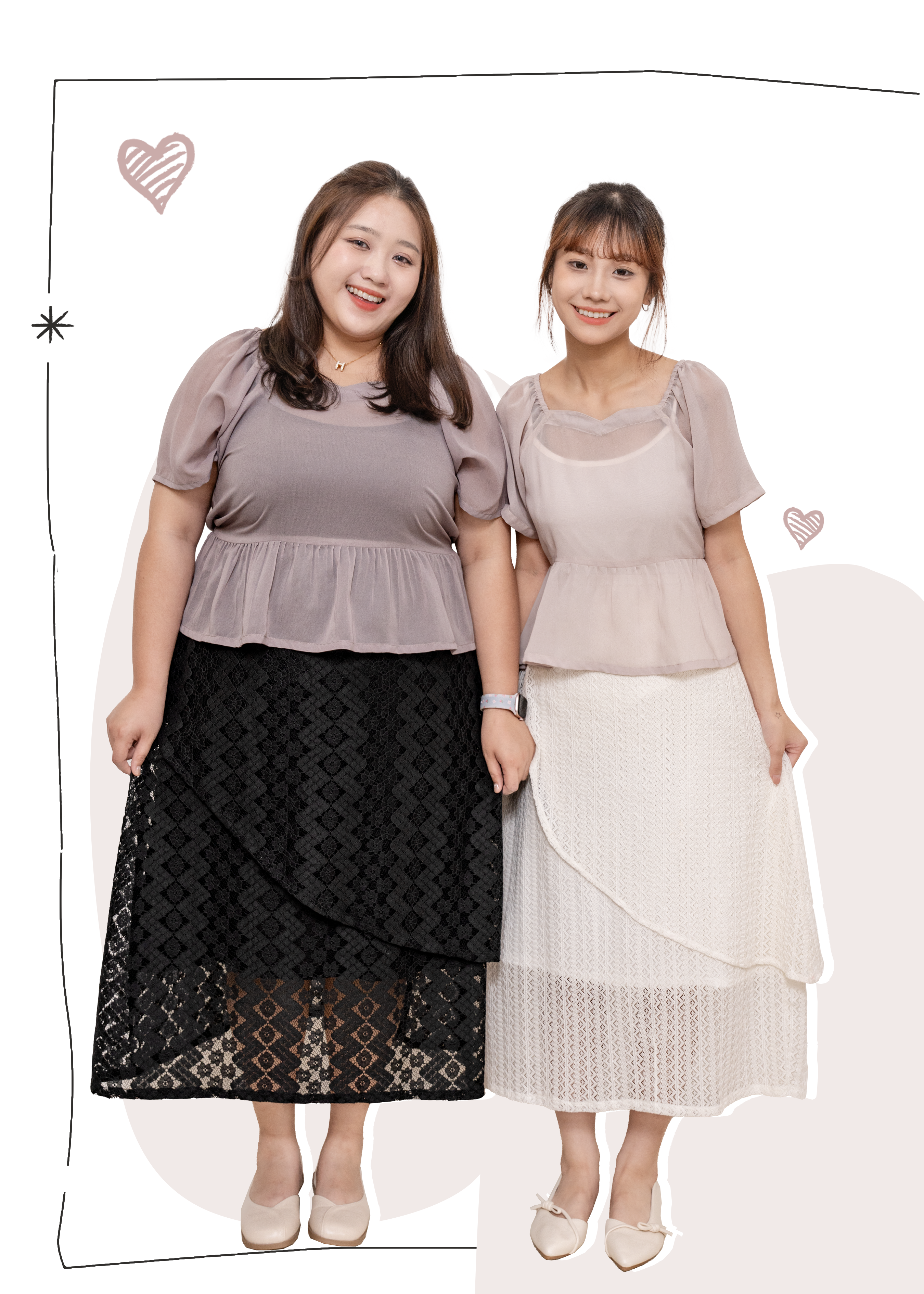 🎉新品-超百搭 🖤 優雅交疊 ✿ 蕾絲長裙 {預訂}