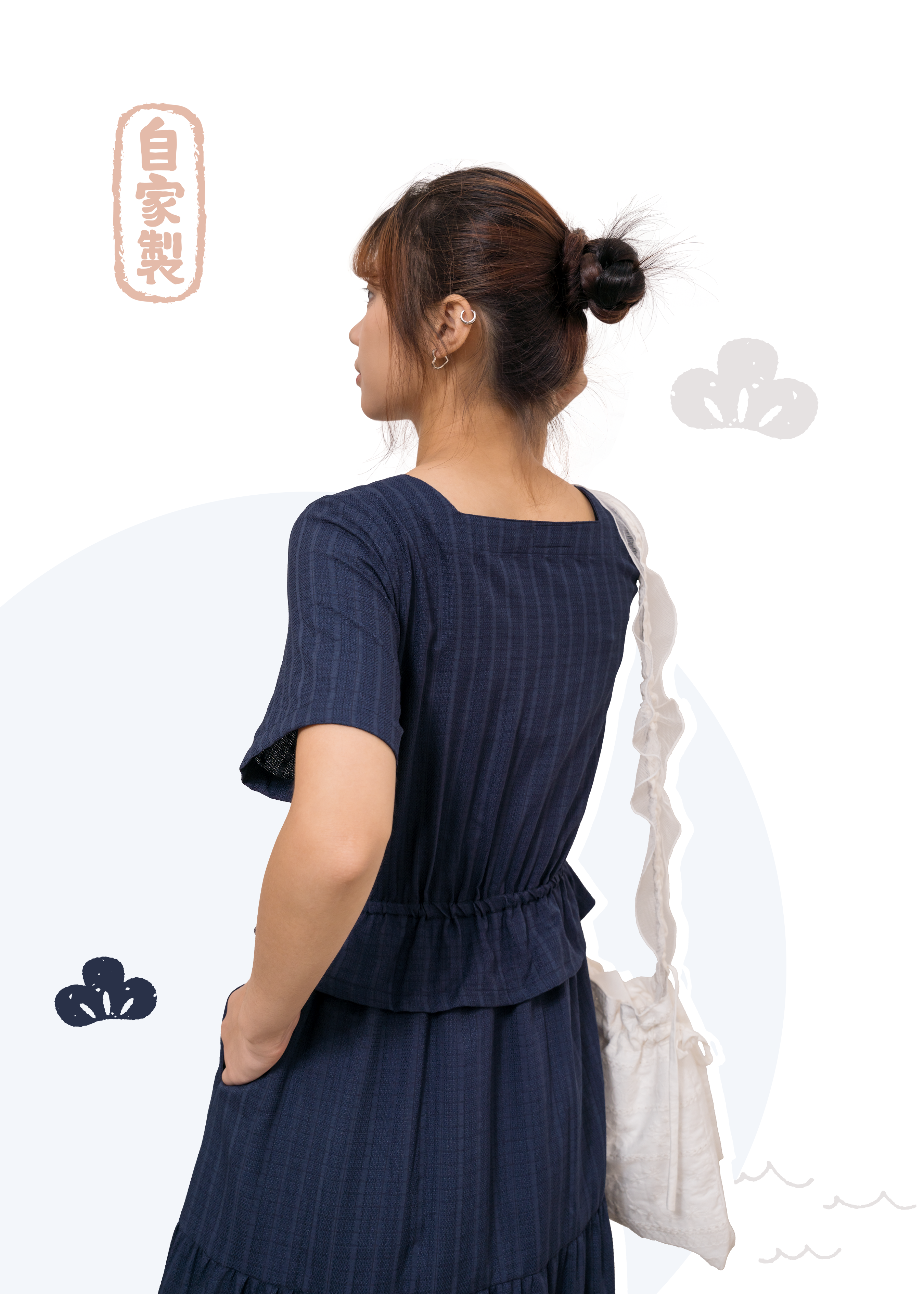 🎉新品-方領 × 蛋糕裙 ✿ 修腰橡筋多layers連身裙 {預訂}