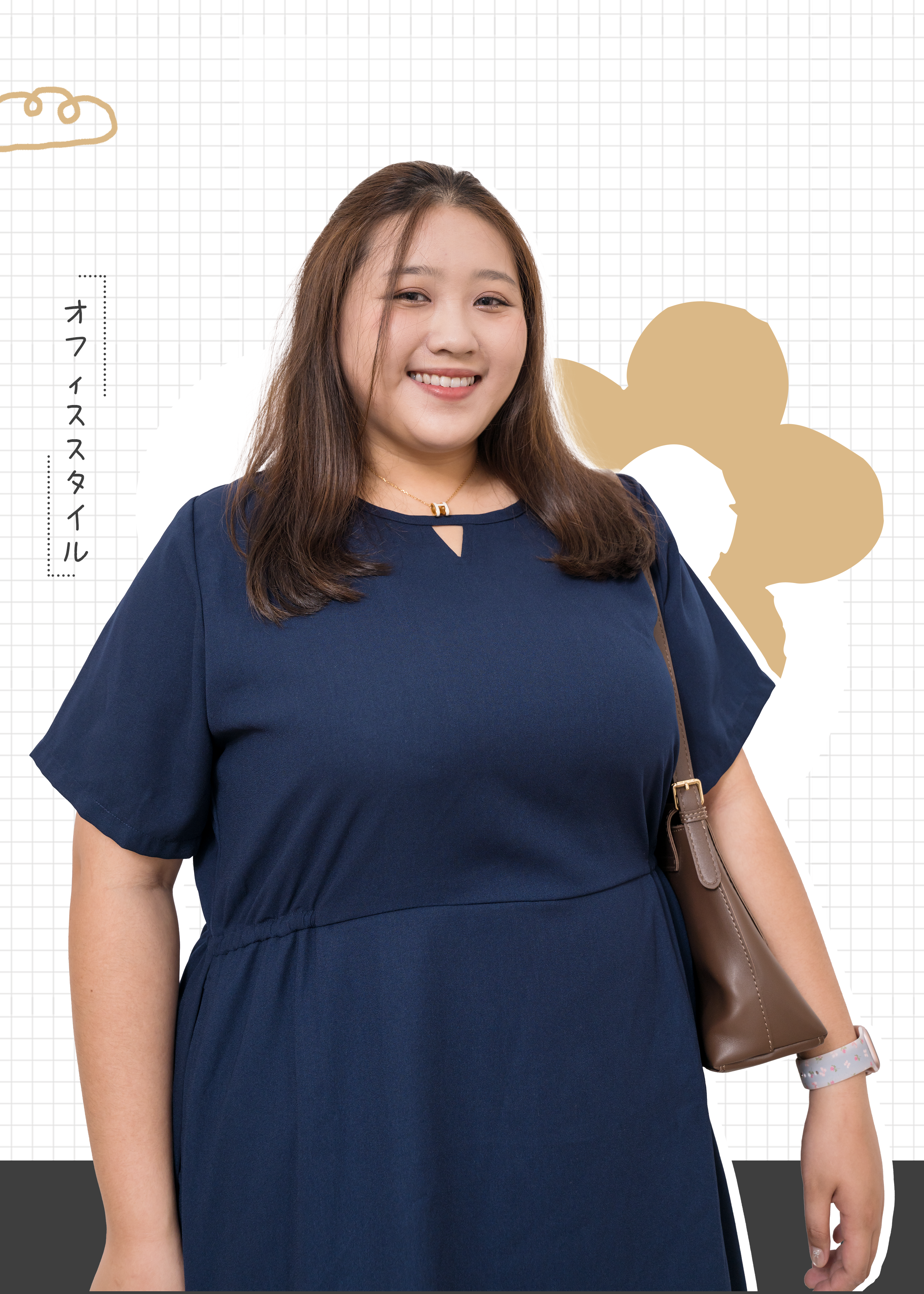 🎉新品-深藍V領口返工風連身裙 {預訂}