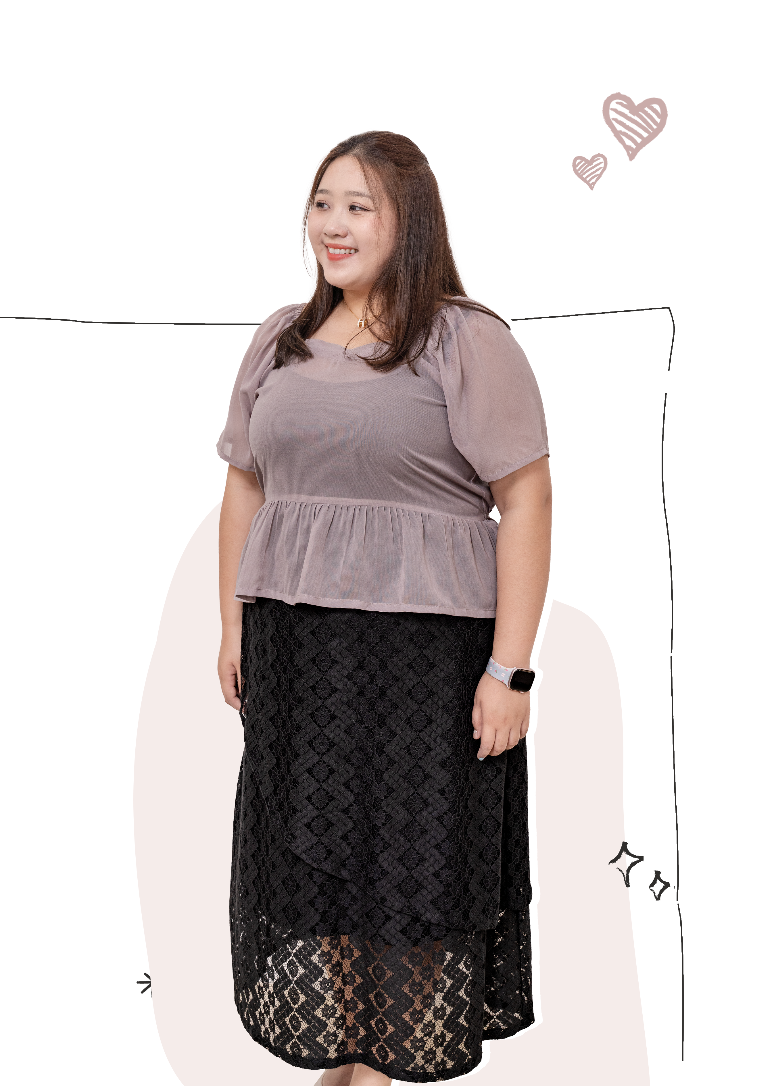 🎉新品-超百搭 🖤 優雅交疊 ✿ 蕾絲長裙 {預訂}