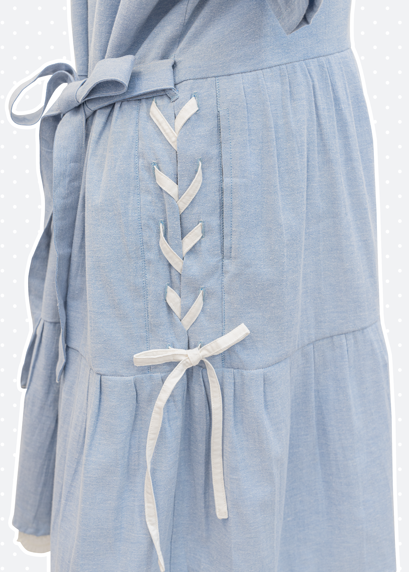 Homemade - Cloud Collar Color Block Dress Skirt ~ XS to Plus Size Women's Wear {Pre-order}