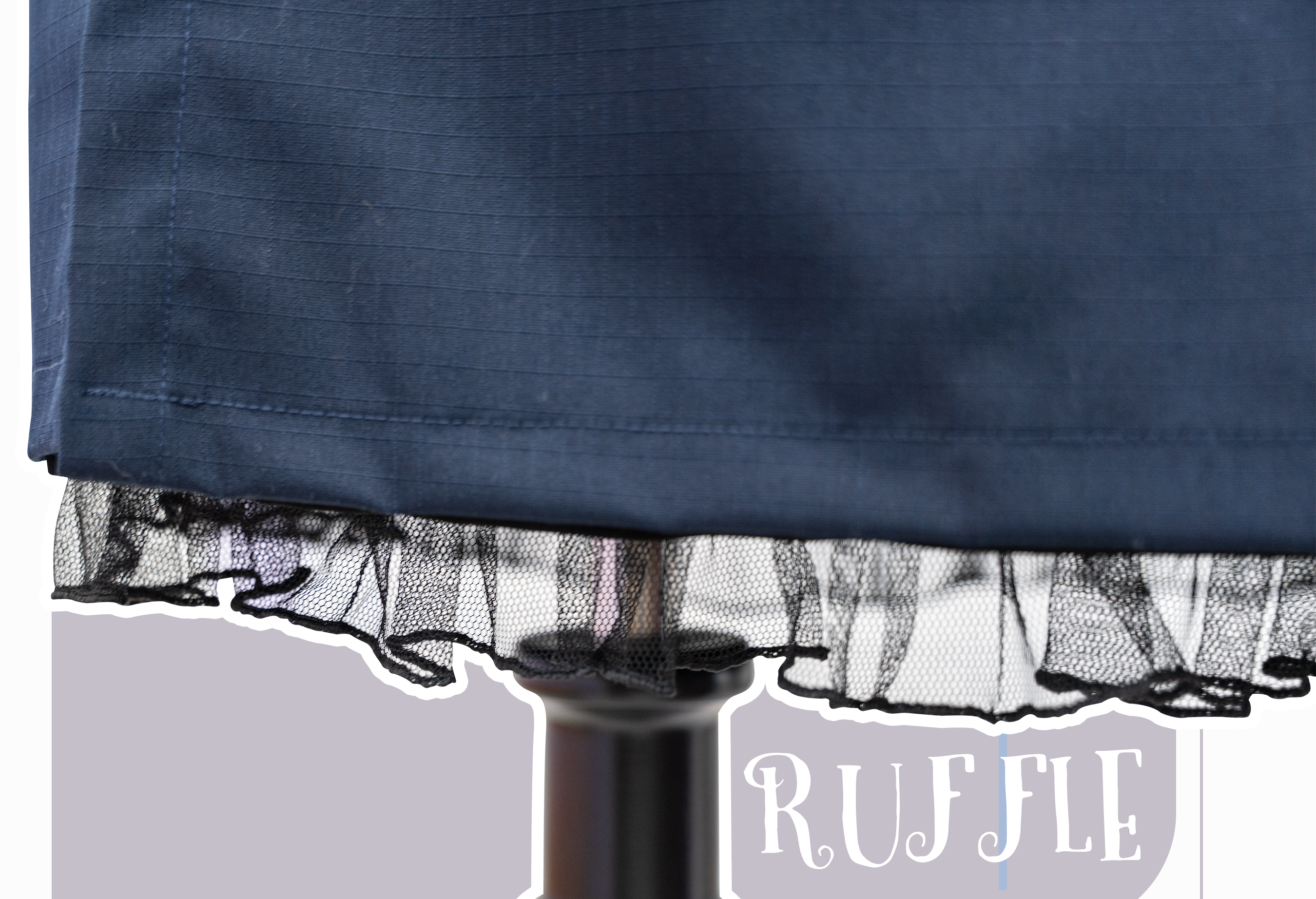 自家製 - Sage綠小開叉拼布短裙帶ruffle下擺 {預訂}