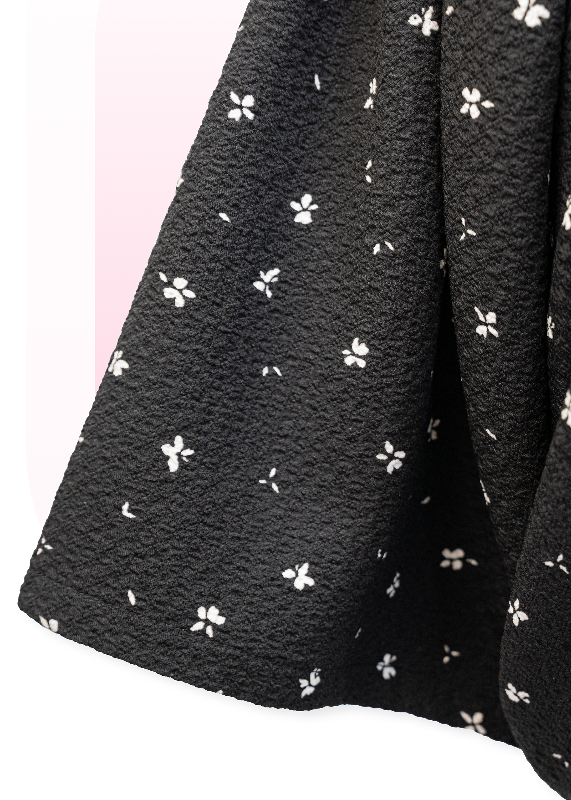 自家製 - 黑色碎花連身長裙 XS至加大碼女裝 {預訂}