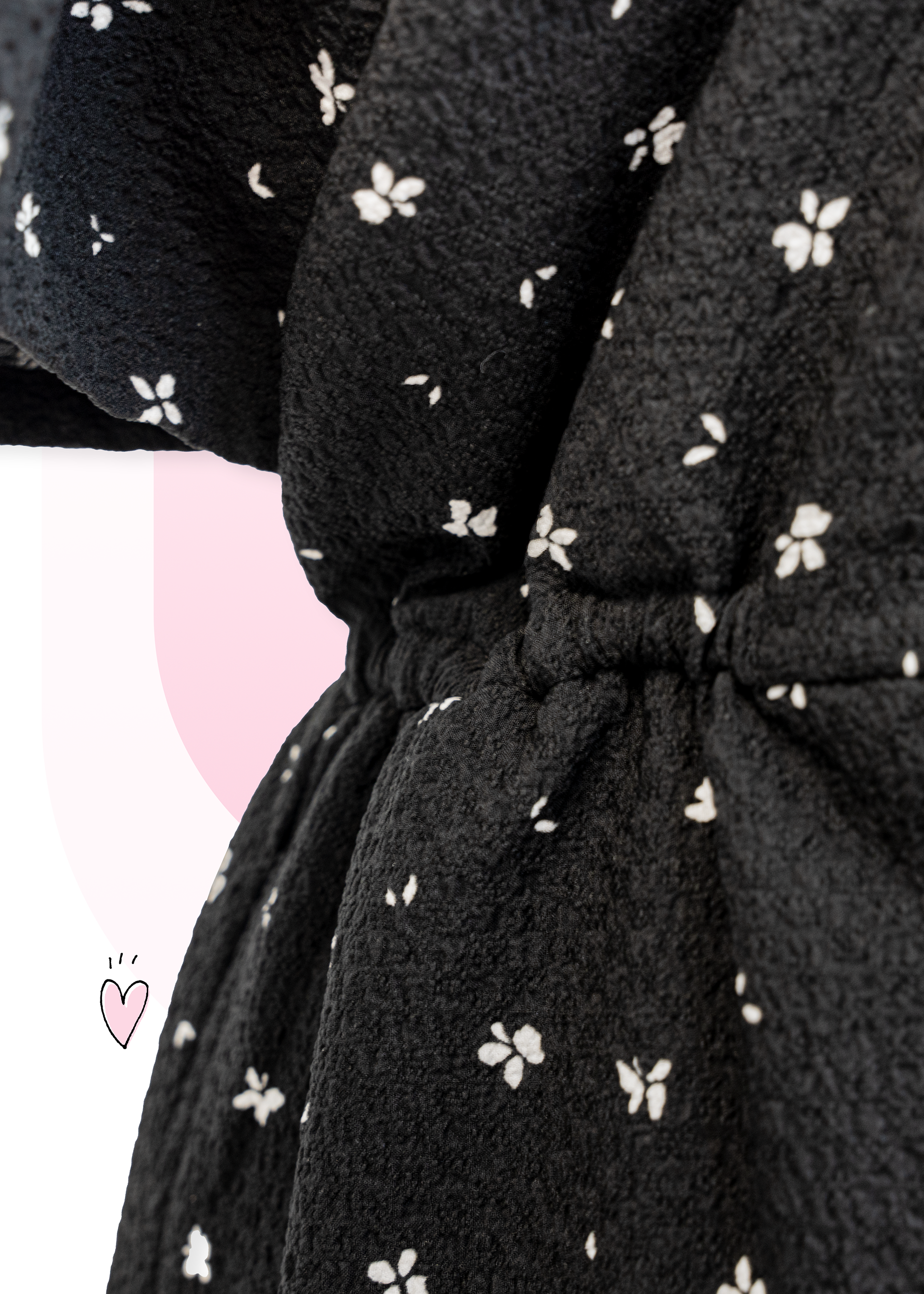 自家製 - 黑色碎花連身長裙 XS至加大碼女裝 {預訂}