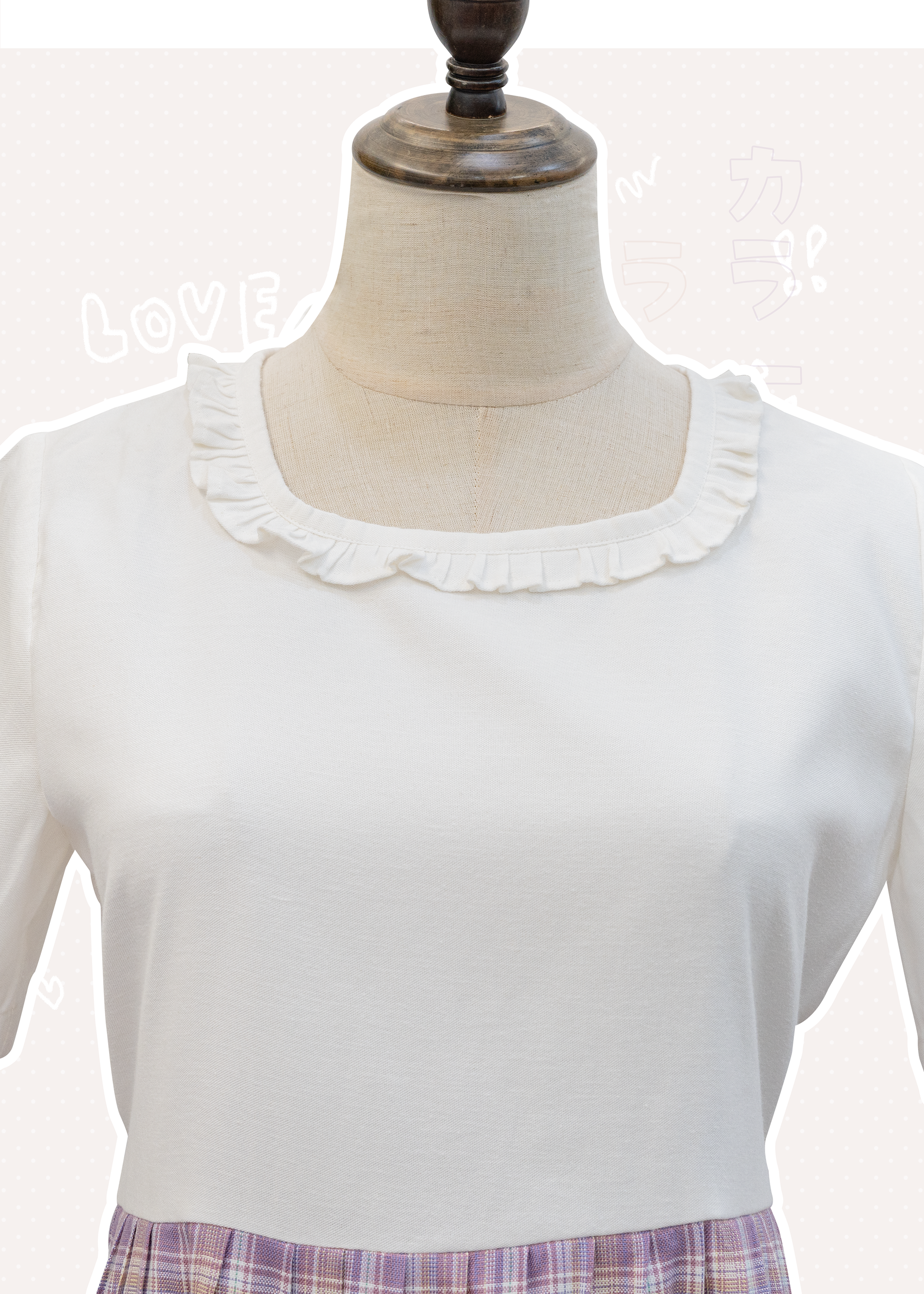 Homemade - Ruffle Edge Square Collar Color Block Dress ~ XS to Plus Size Women's Wear {Pre-order}