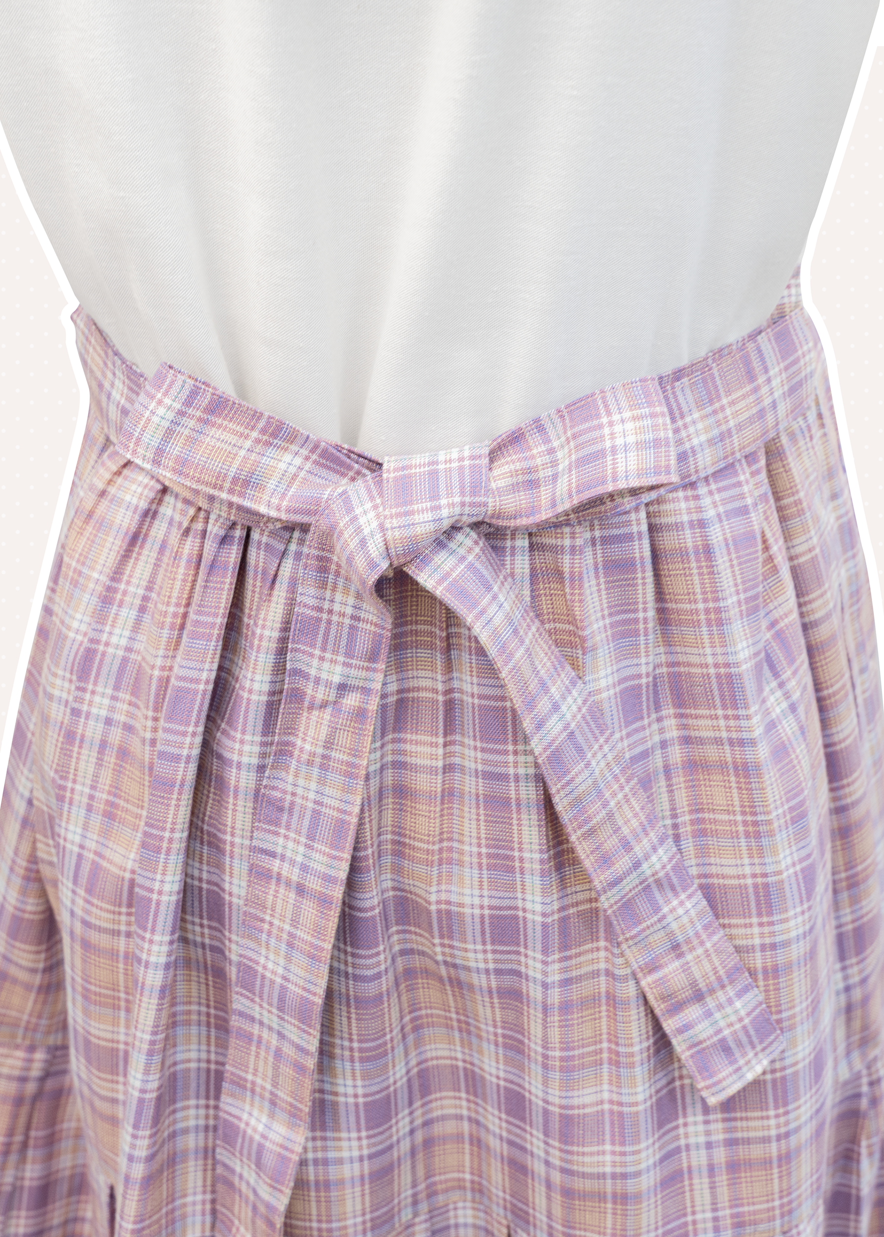 Homemade - Ruffle Edge Square Collar Color Block Dress ~ XS to Plus Size Women's Wear {Pre-order}