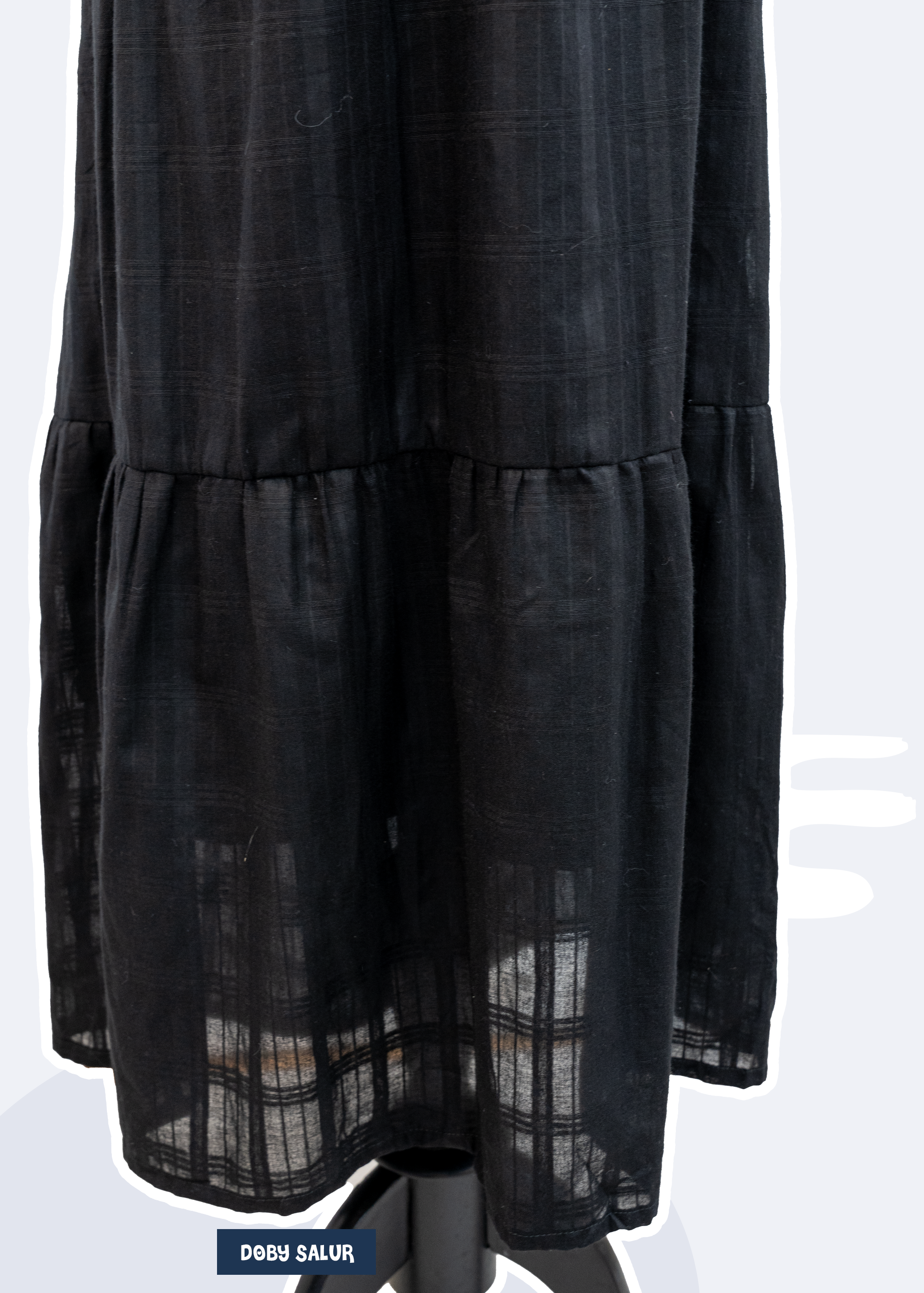 Homemade - Ruffle Edge Square Collar Color Block Dress ~ XS to Plus Size Women's Wear {Pre-order}