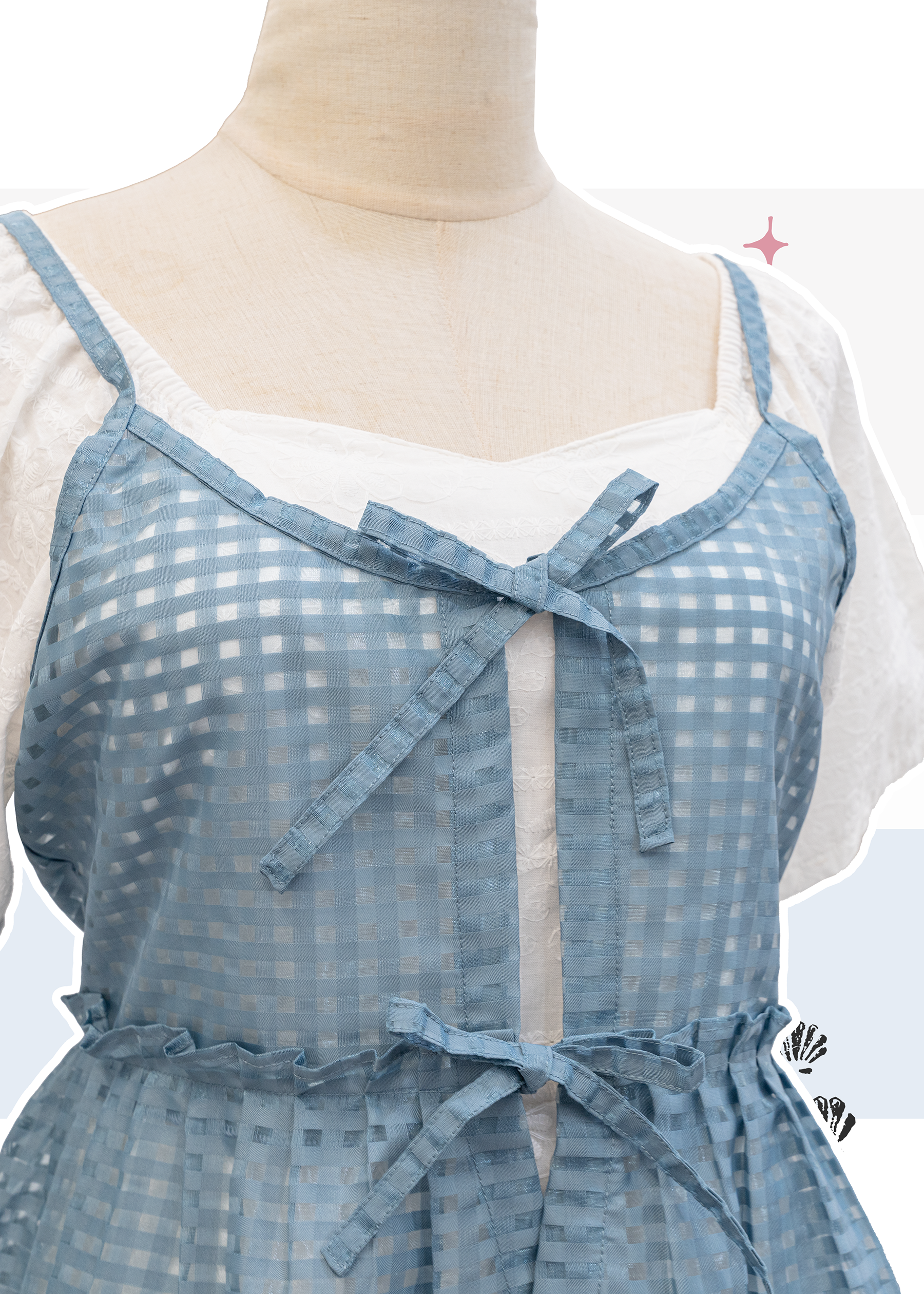 自家製 - 格紋綁帶背心小外搭～XS至加大碼女裝 {預訂}