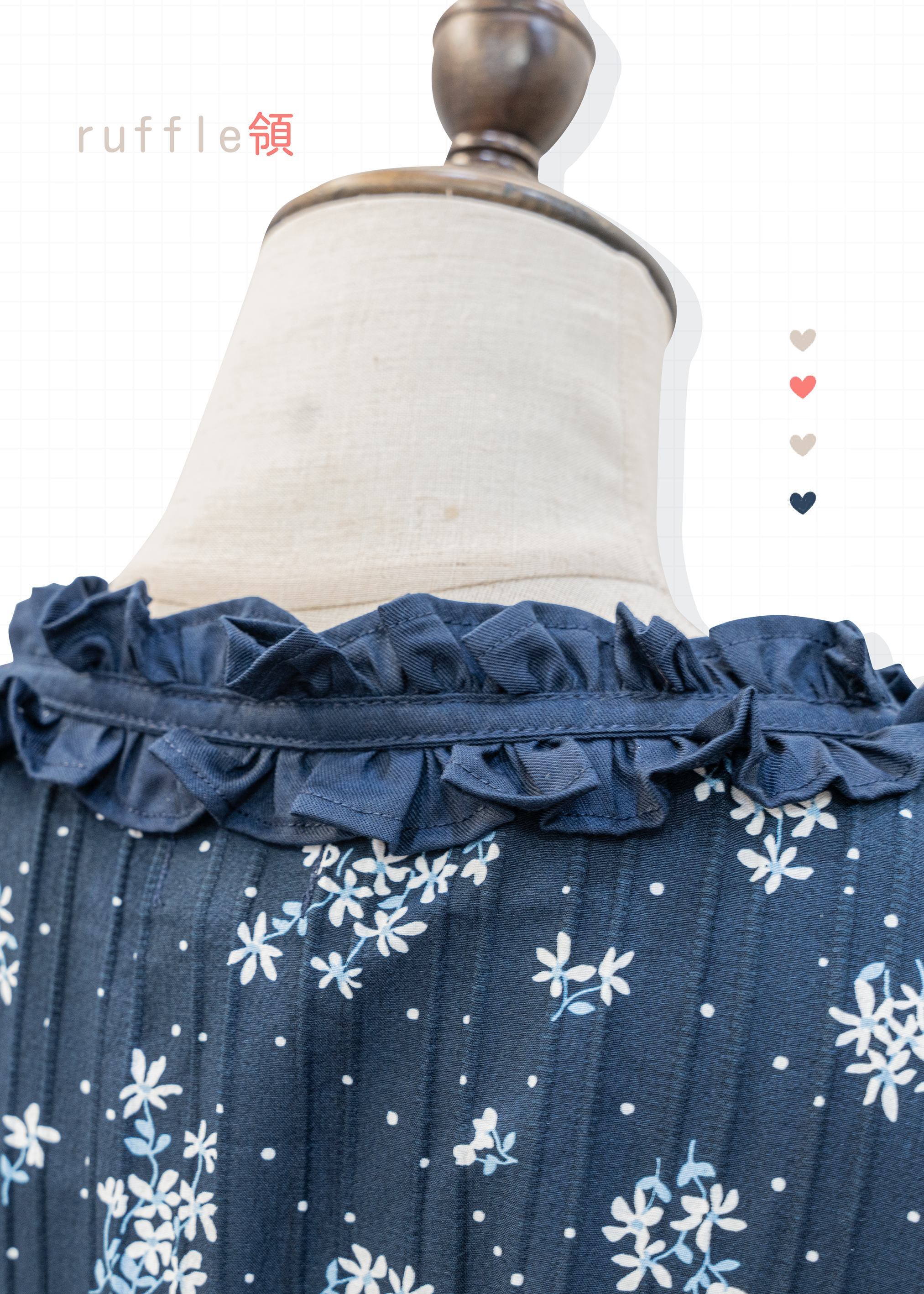 Homemade - Cloud Collar Color Block Dress Skirt ~ XS to Plus Size Women's Wear {Pre-order}