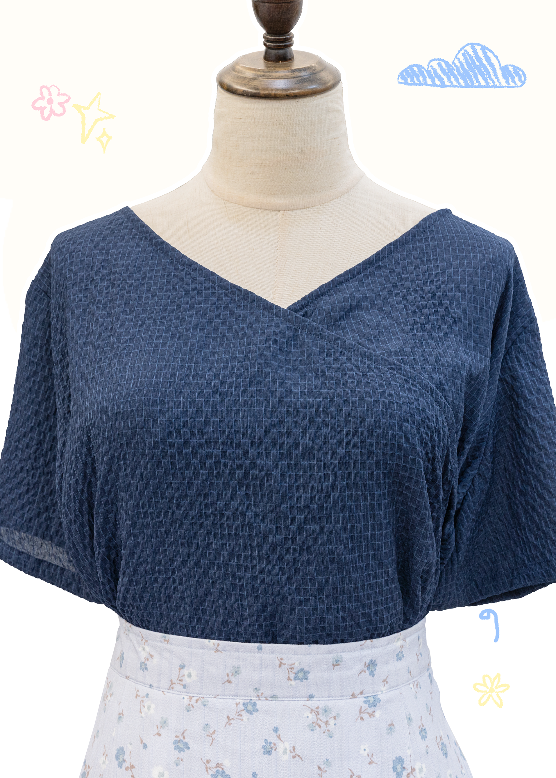 Homemade - Wood Ear Edge Ruffle Neck Knitted Top - Pink Long Sleeve Version ~ XS to Plus Size Women's Wear {Pre-order}