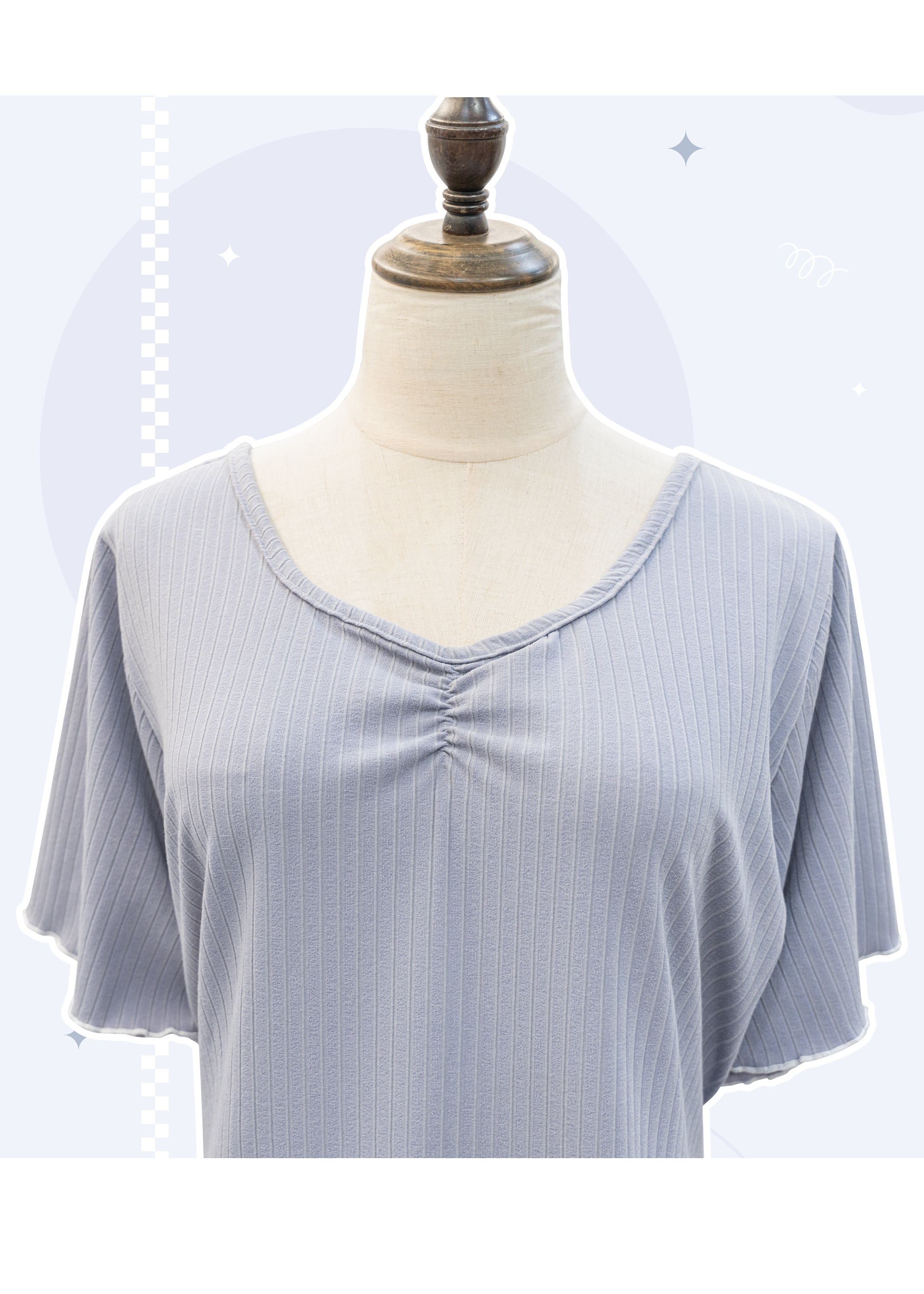 Homemade Pleated Collar Knitted Top - Rose Pink XS to Plus Size Women's {Pre-order}