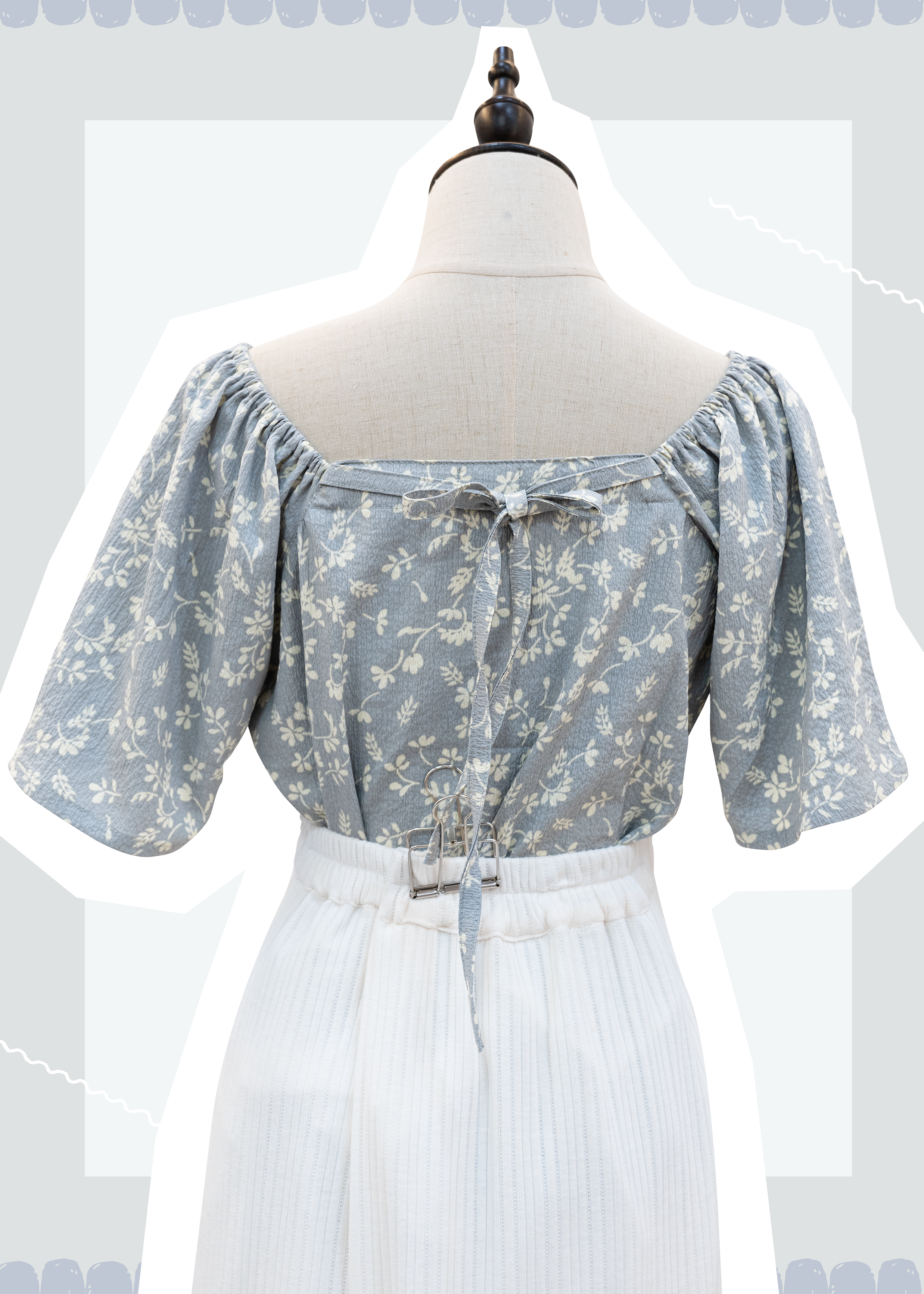 Homemade - Generous Collar Buttoned Floral Top XS to Plus Size Women's Wear {Pre-order}