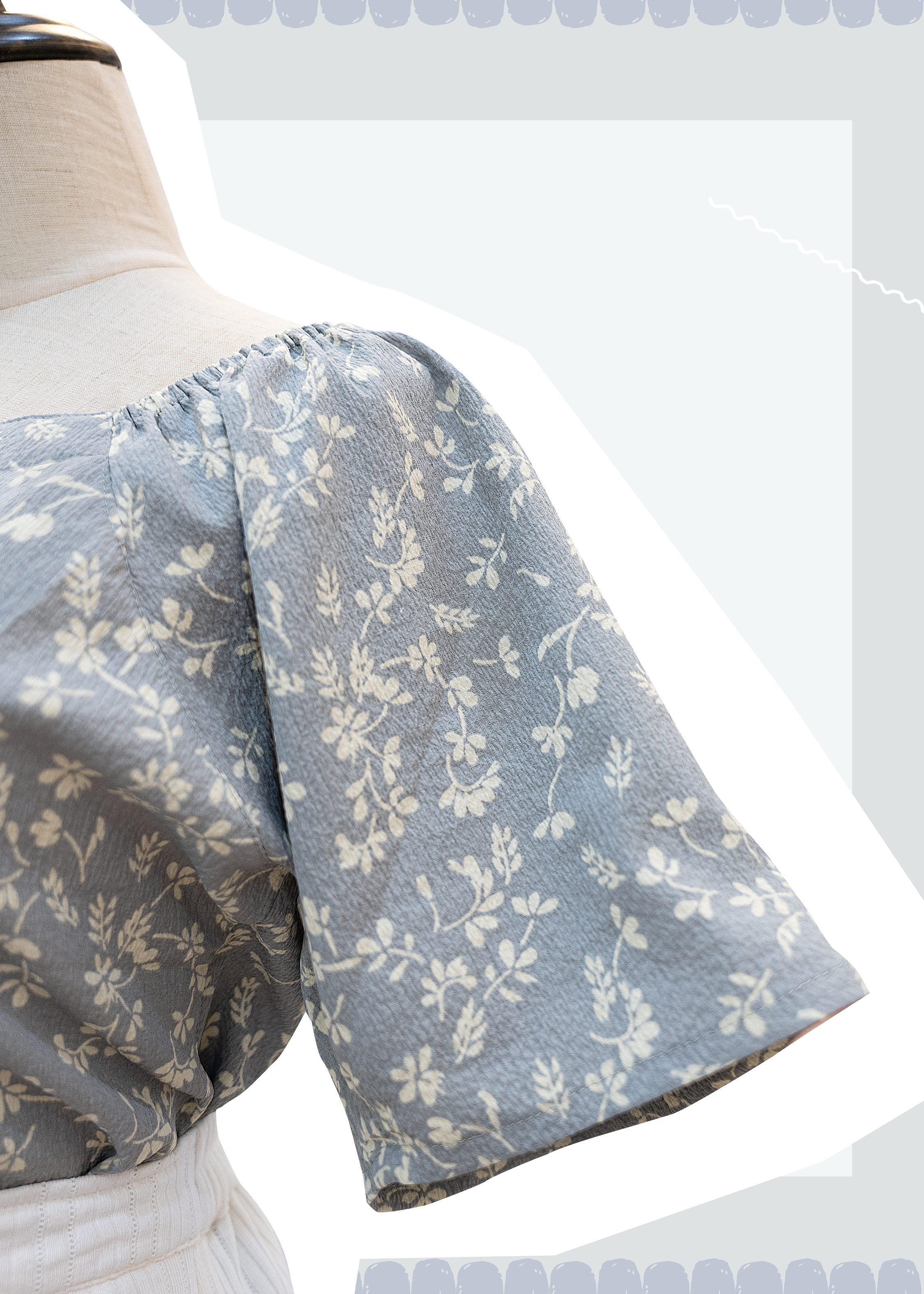 Homemade - Generous Collar Buttoned Floral Top XS to Plus Size Women's Wear {Pre-order}