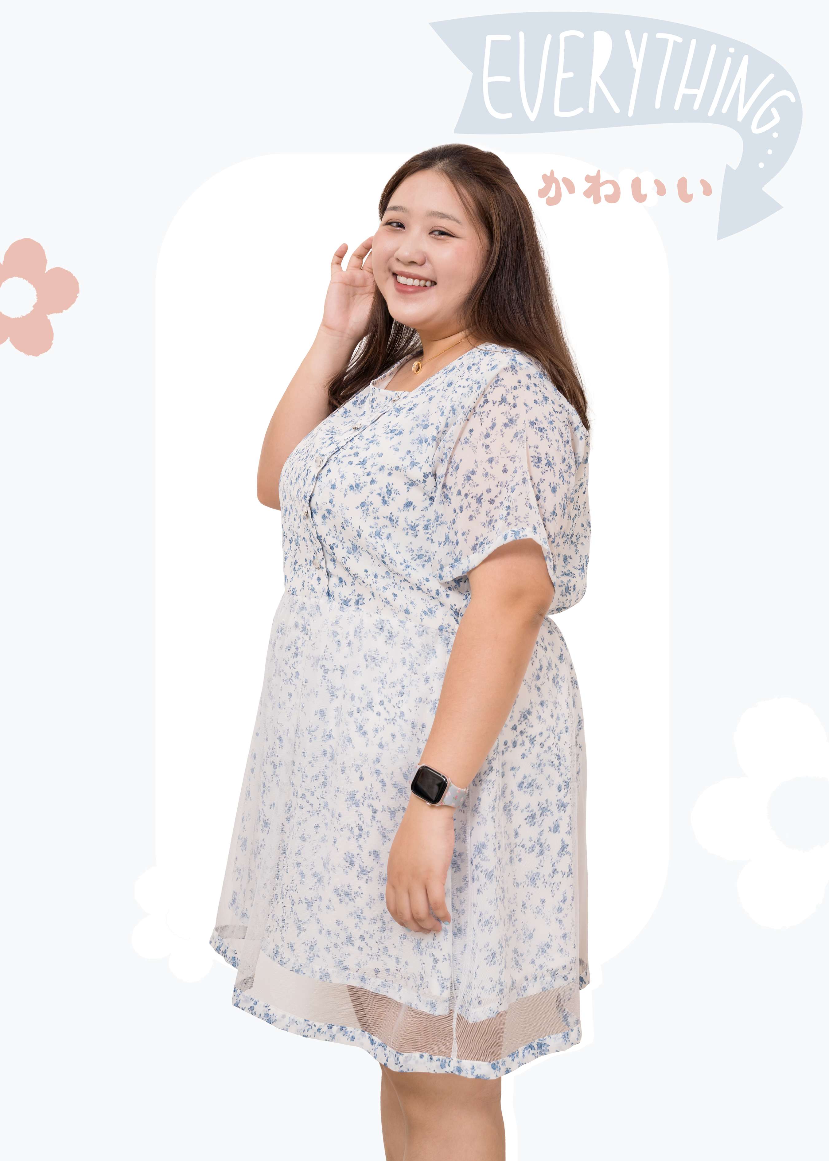🎉新品-自家製碎花鈕扣連身裙