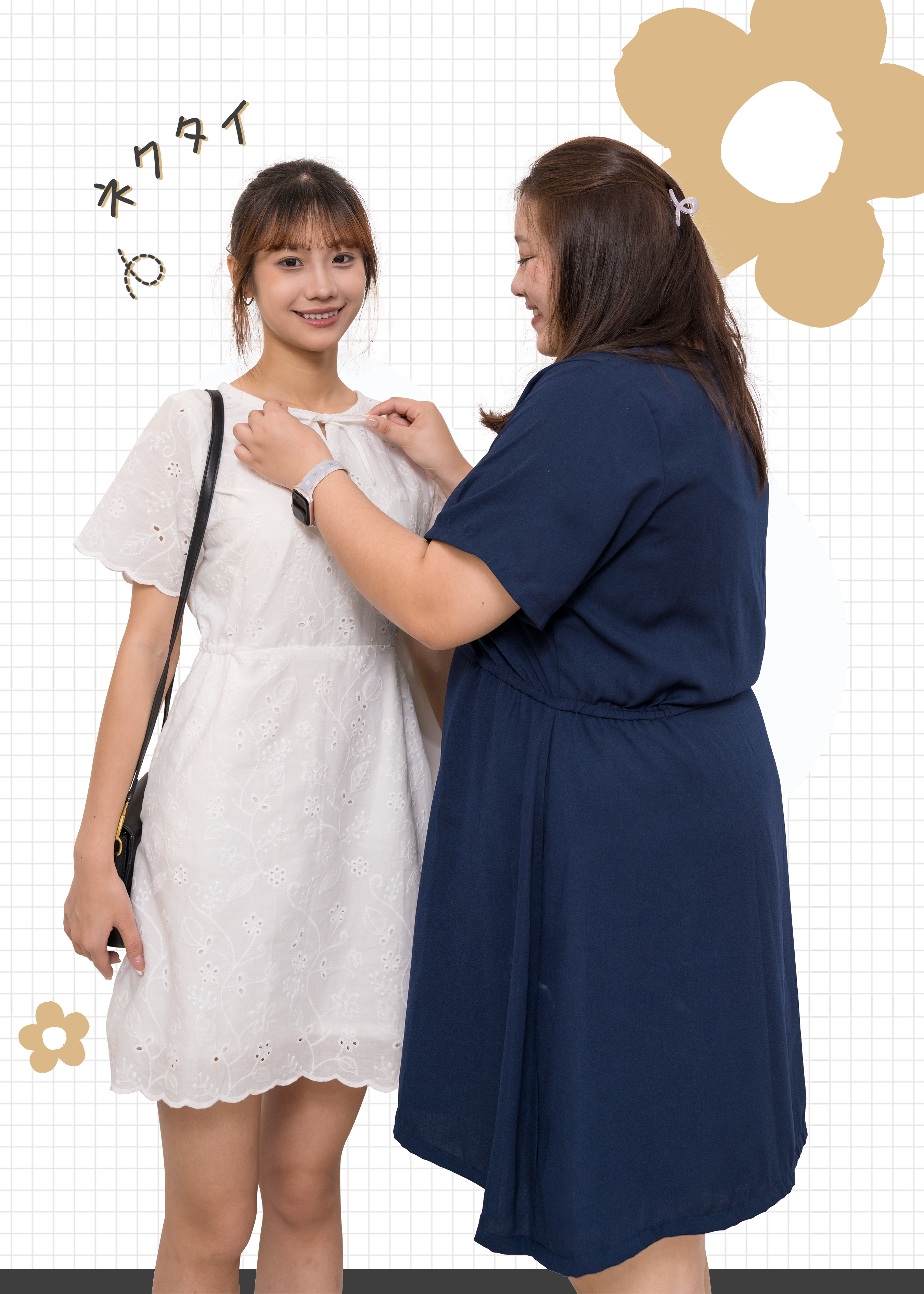 🎉新品- 白色刺繡小清新 ✿ 蝴蝶結領口 · Office 風 {預訂}